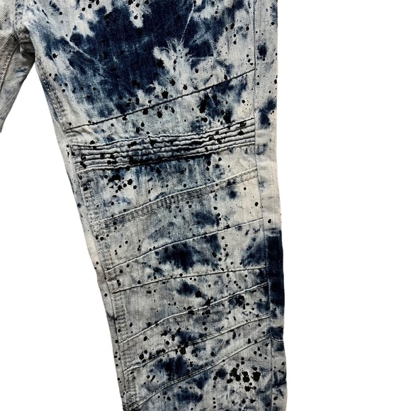 Encrypted Acid Wash Blue Denim Jeans Junior Size 16 - Picture 4 of 9